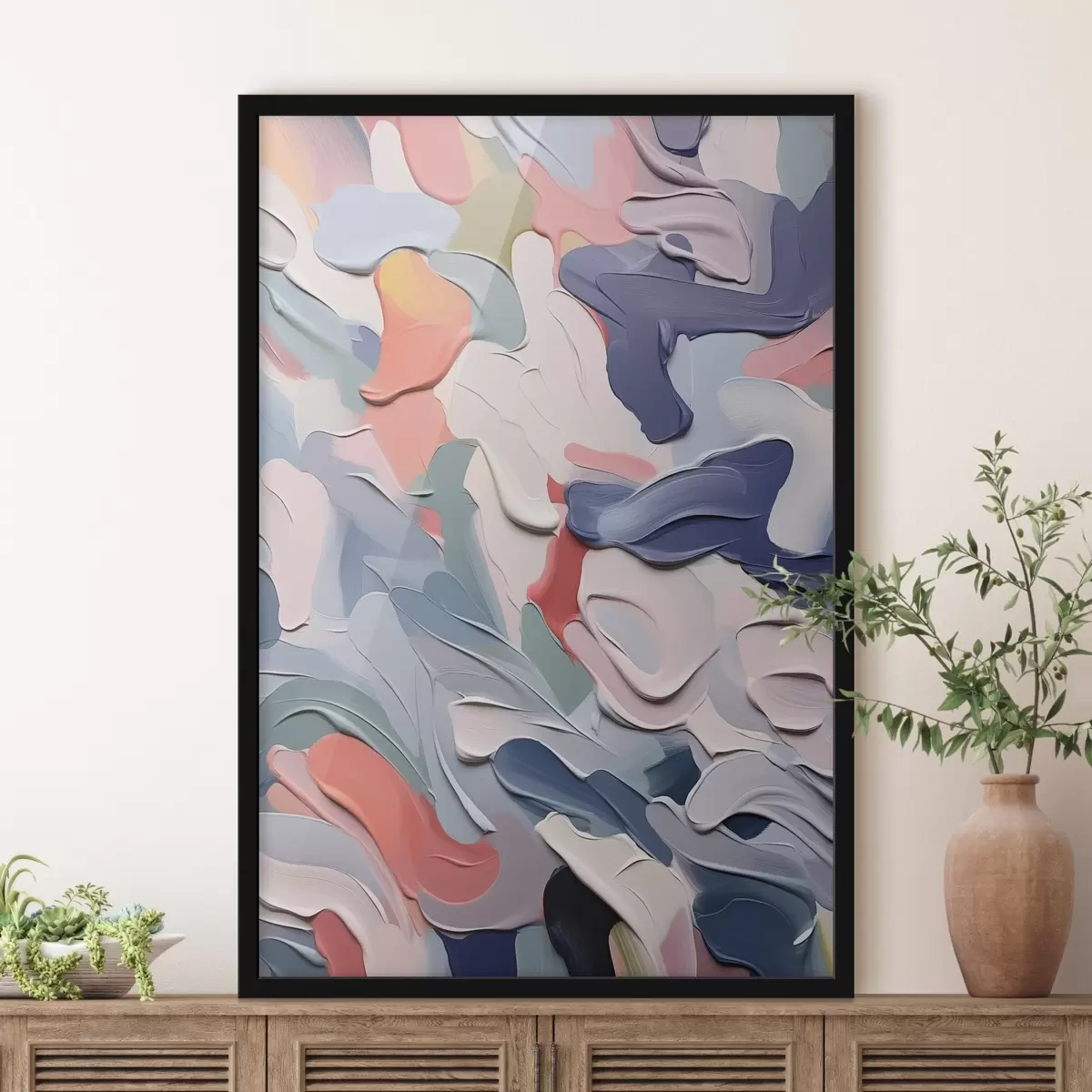 Affiche Abstraction imitation de coups de pinceau f42839