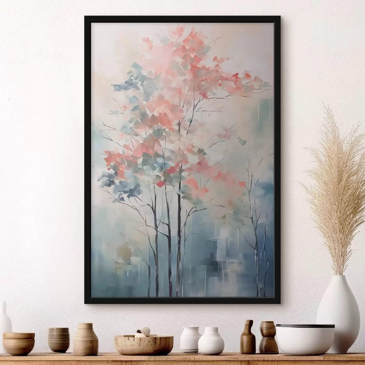 Poster Abstract boom imitatieschilderij f42842