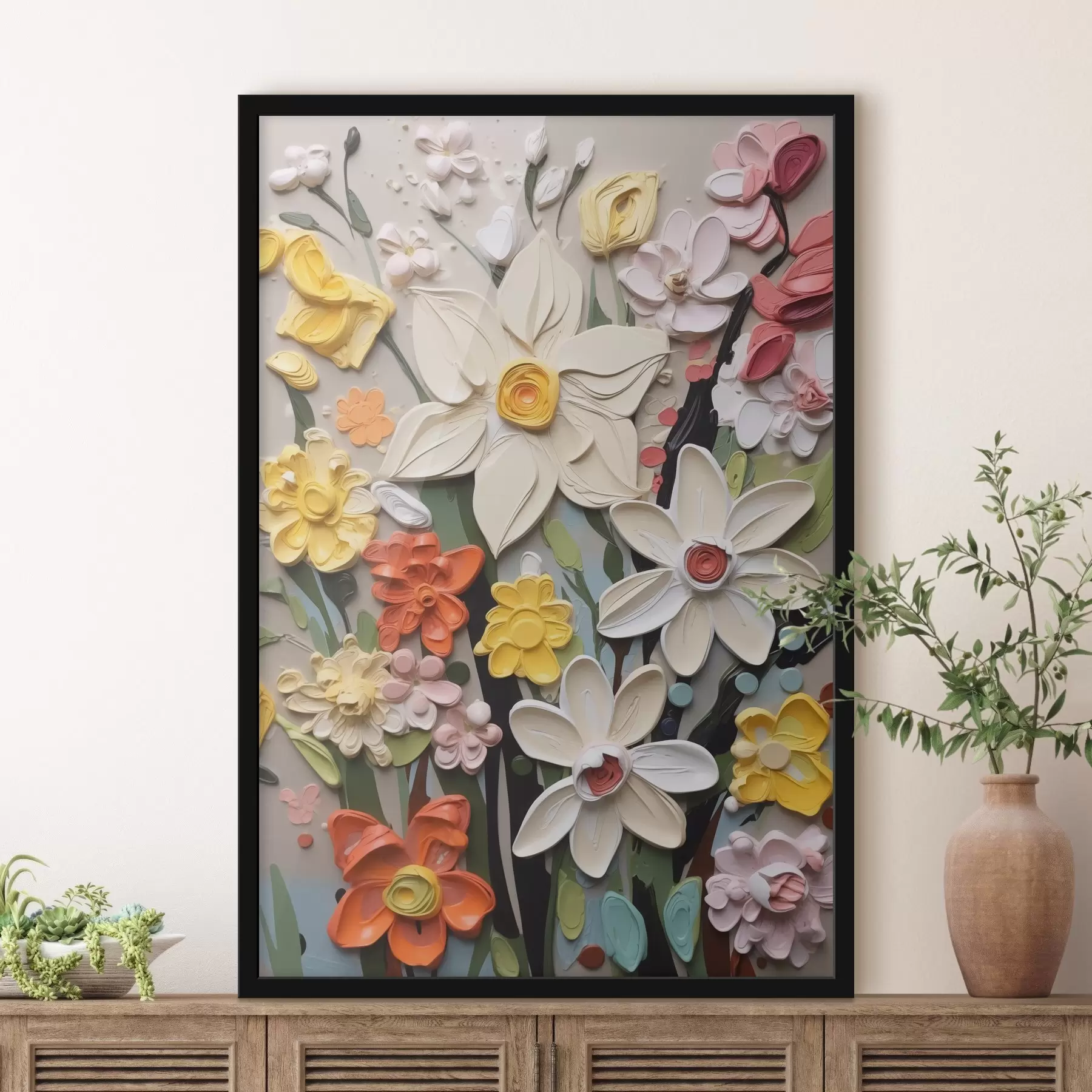  Schilderijen Bloemen imitatie van slagen f42845