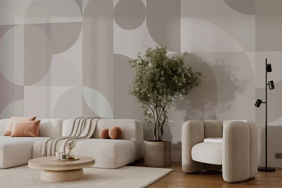 Fotobehang Stijlvolle geometrietrend w03058