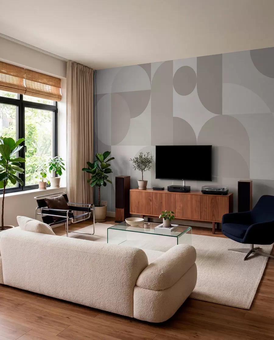 Fotobehang Stijlvolle geometrietrend w03058