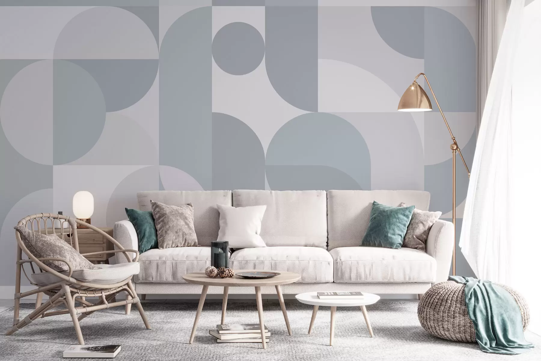 Fotobehang Stijlvolle geometrietrend w03058v3