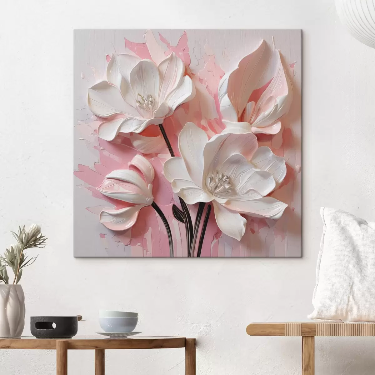  Peintures fleurs blanches s42895