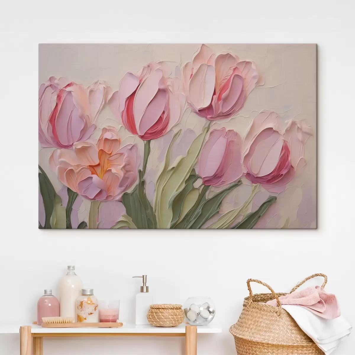  Peintures Tulipes imitant des traits de peinture s42908