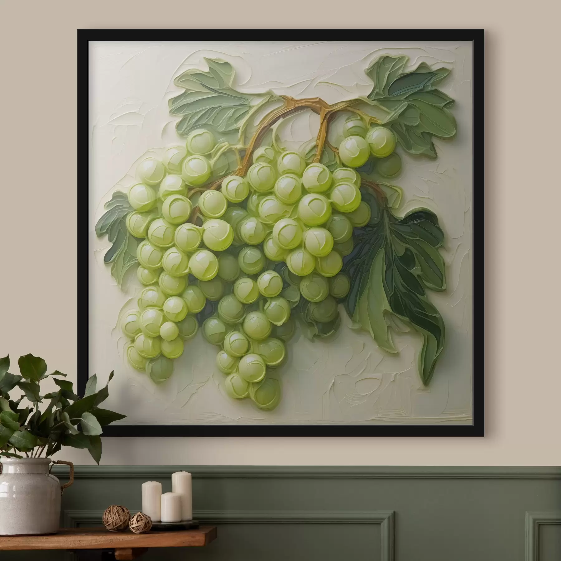 Fotobehang Groene druiven f42896