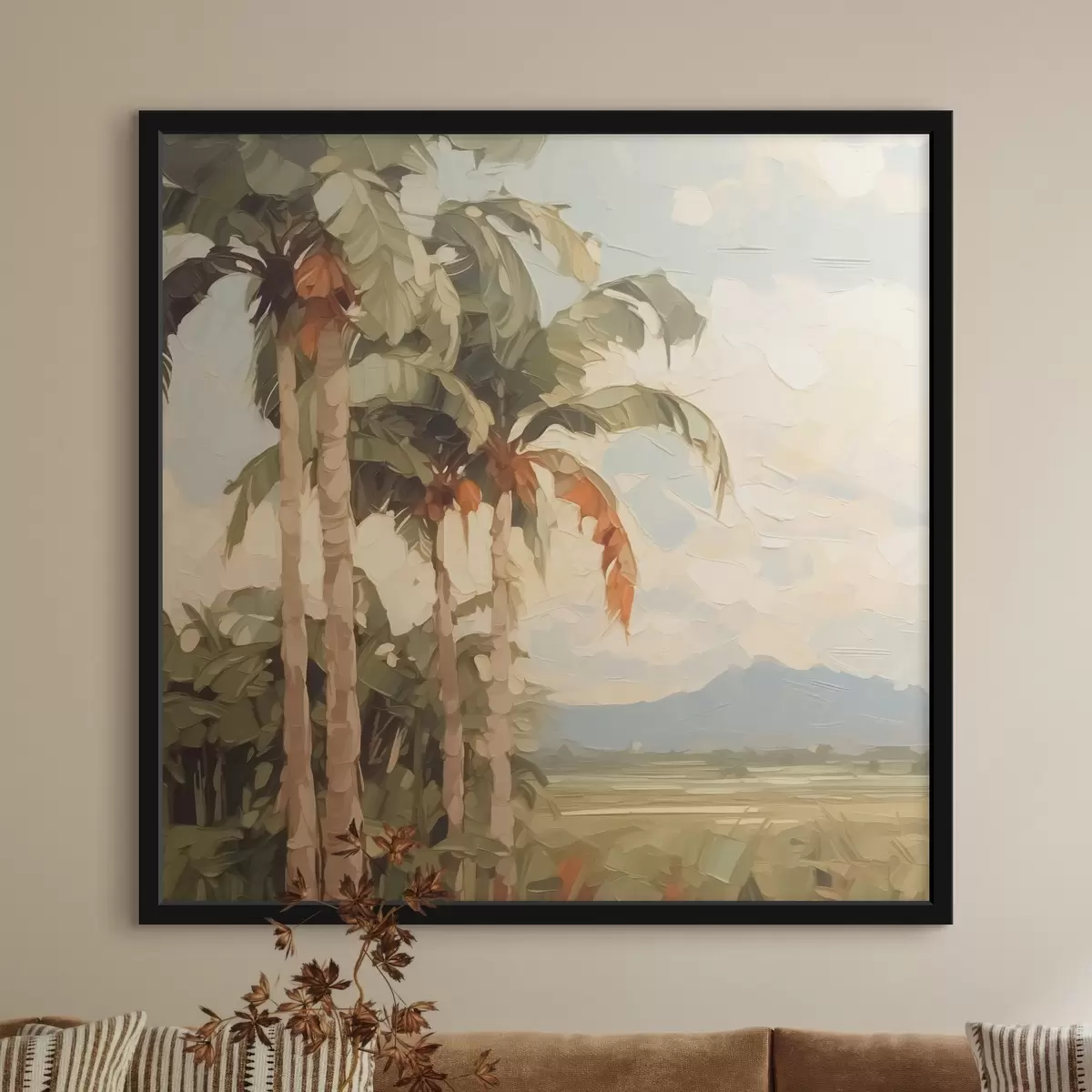 Affiche Peinture imitation palmiers f42898