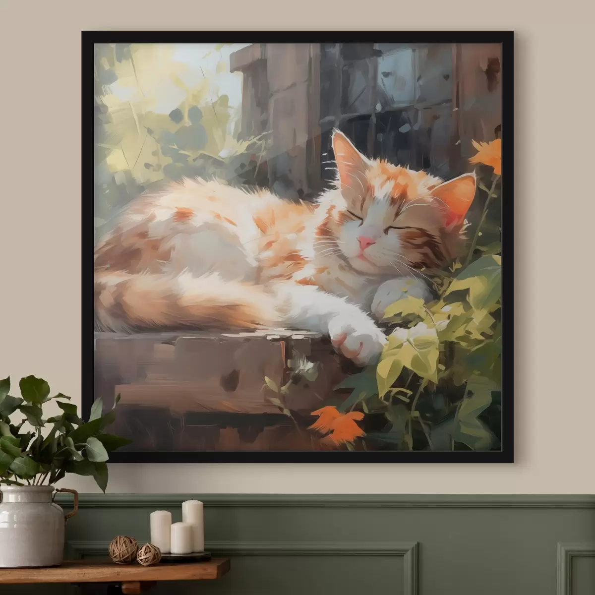 Poster Slapende kat f42900