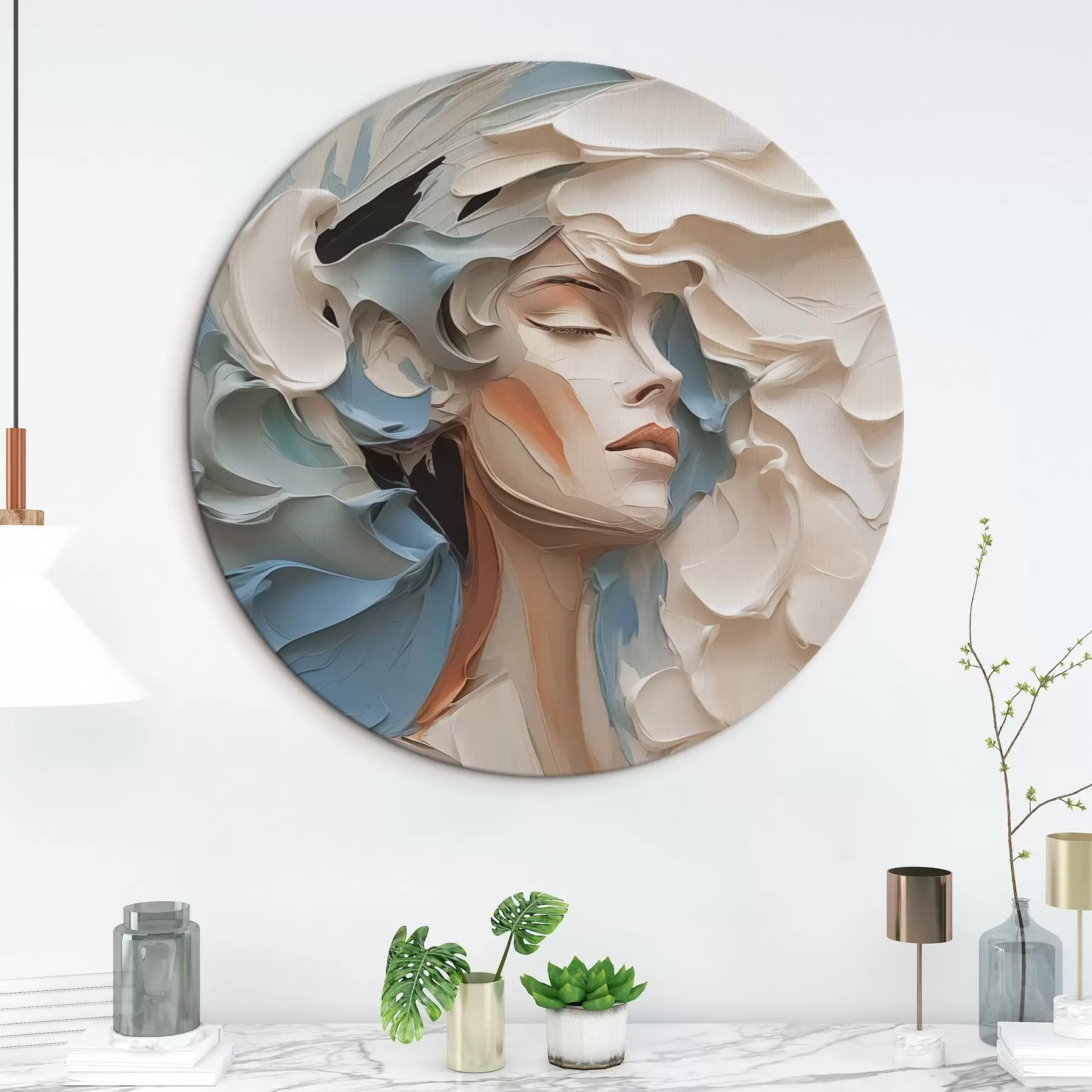  Schilderijen Portret van een meisje abstracte imitatie van schilderij r42904