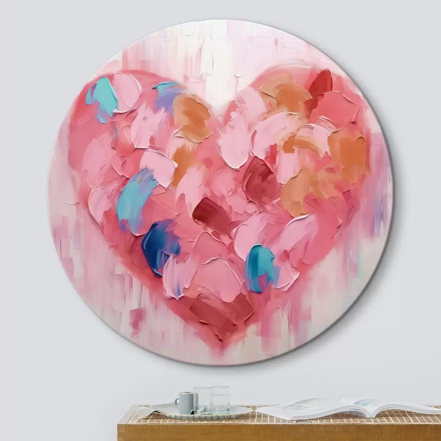  Peintures Coeur abstrait imitation coups de pinceau r42911