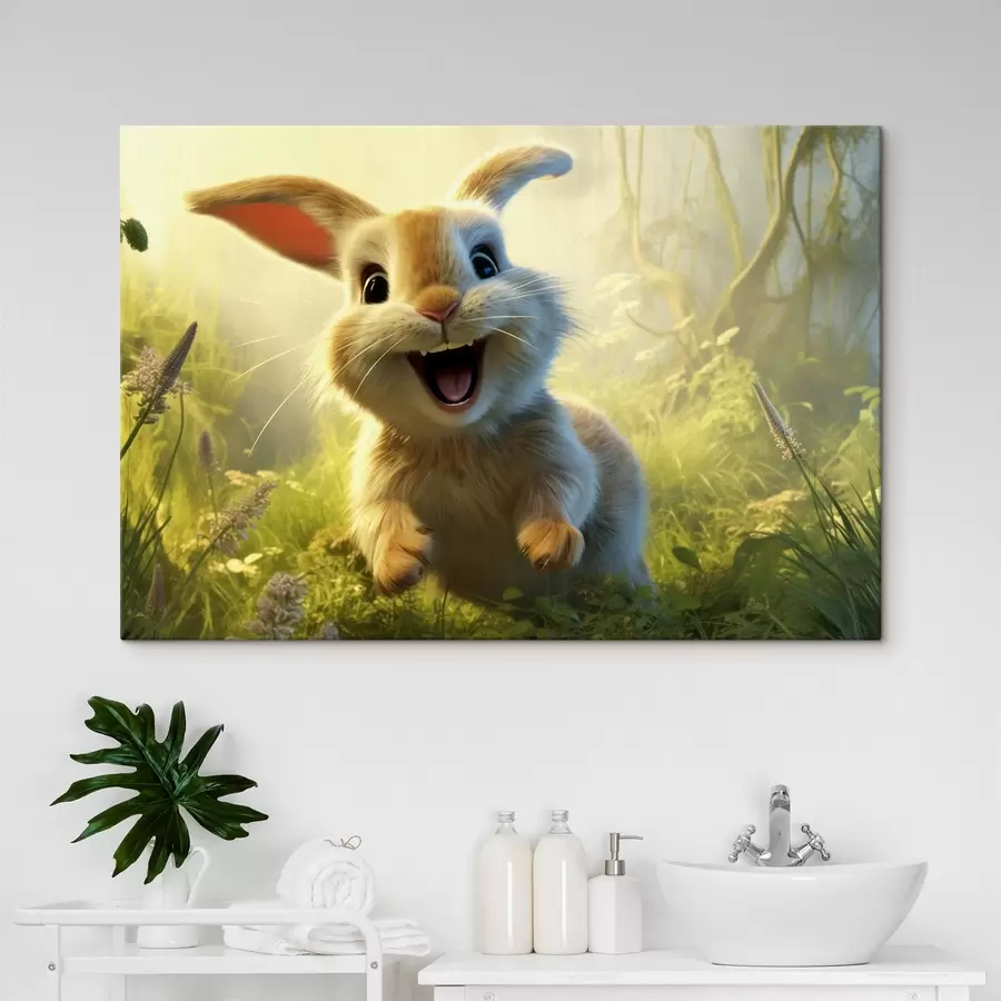  Schilderijen Dieren, schattig konijntje s42893