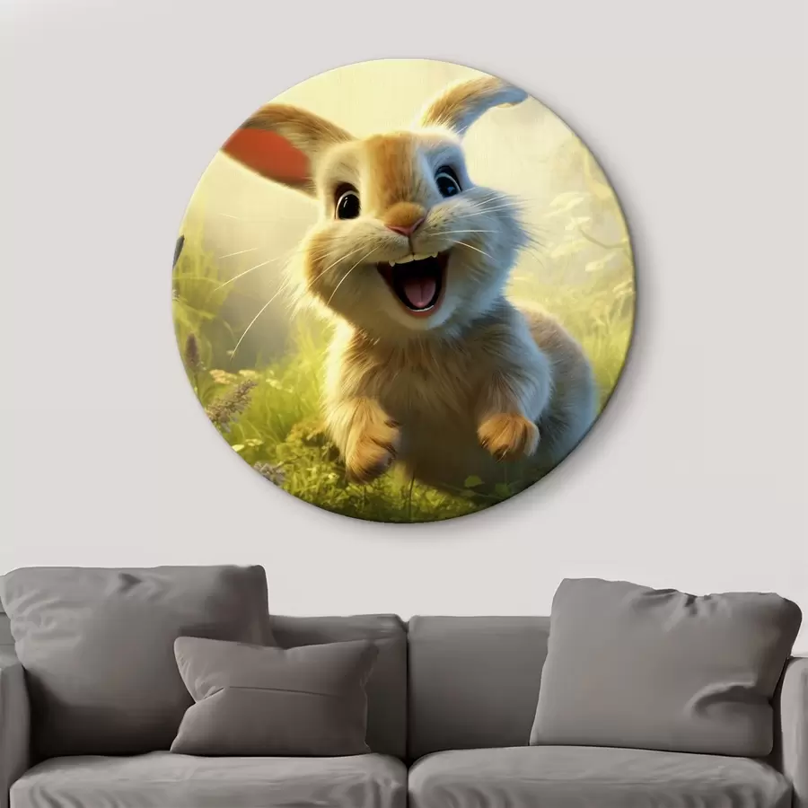  Schilderijen Dieren, schattig konijntje r42893