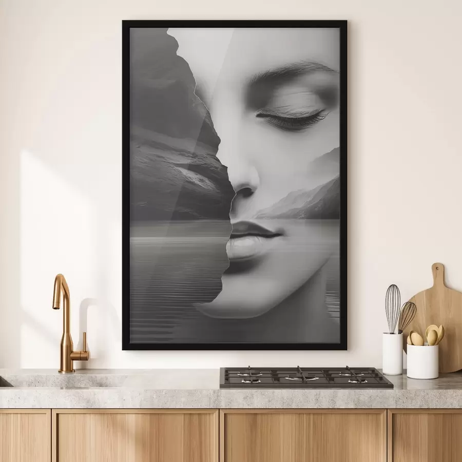 Fotobehang Zwart-wit surrealisme f42953