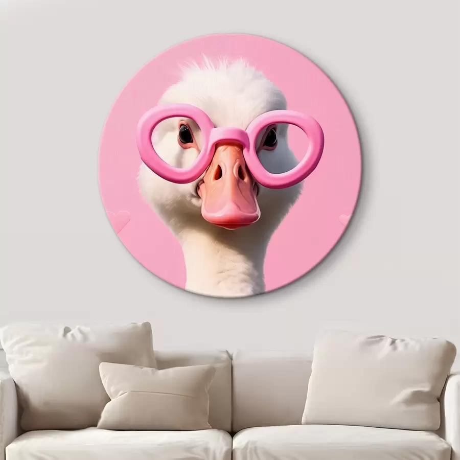 Papier peint photo L'oie aux lunettes roses r42947