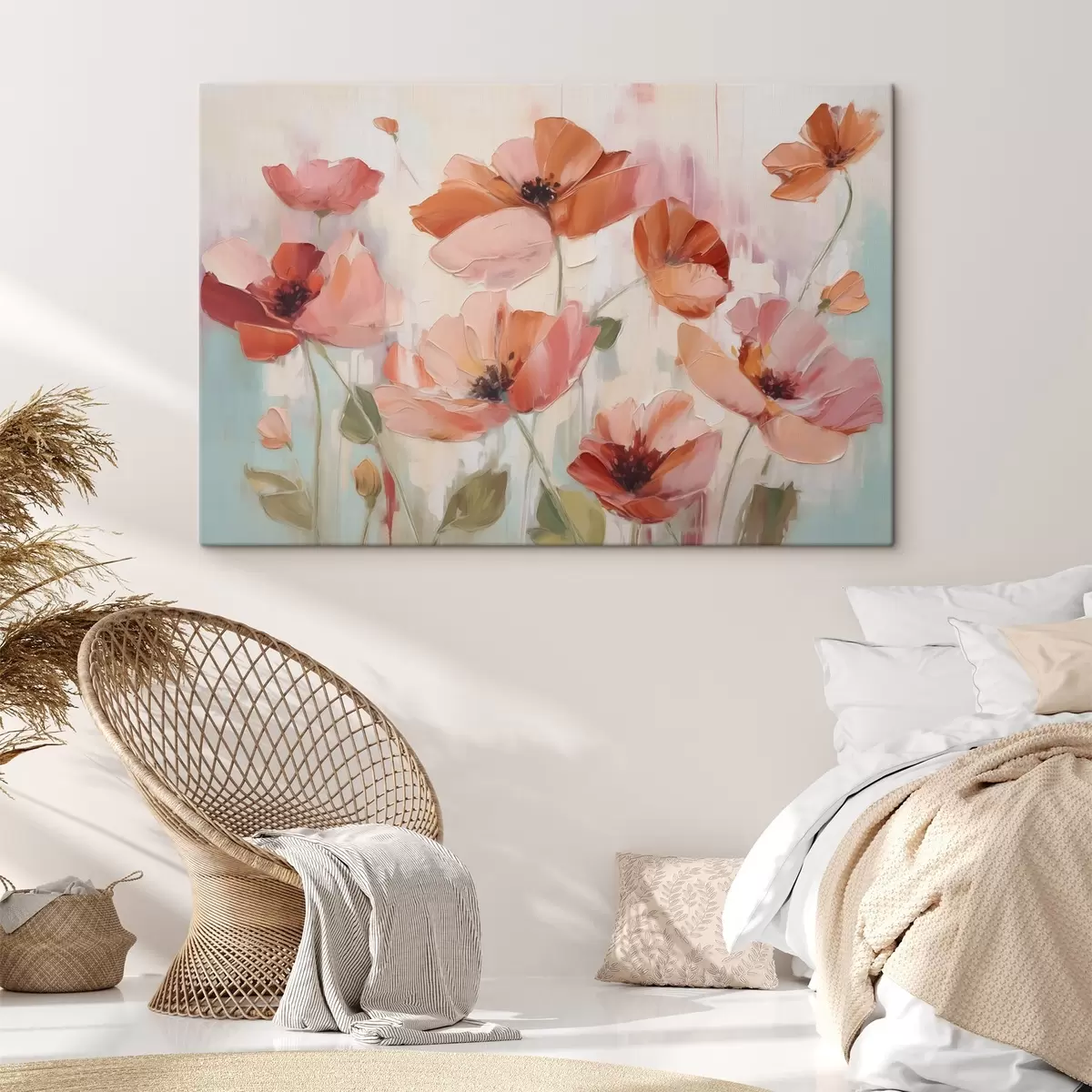  Peintures Peinture abstraite imitant les coquelicots s42956