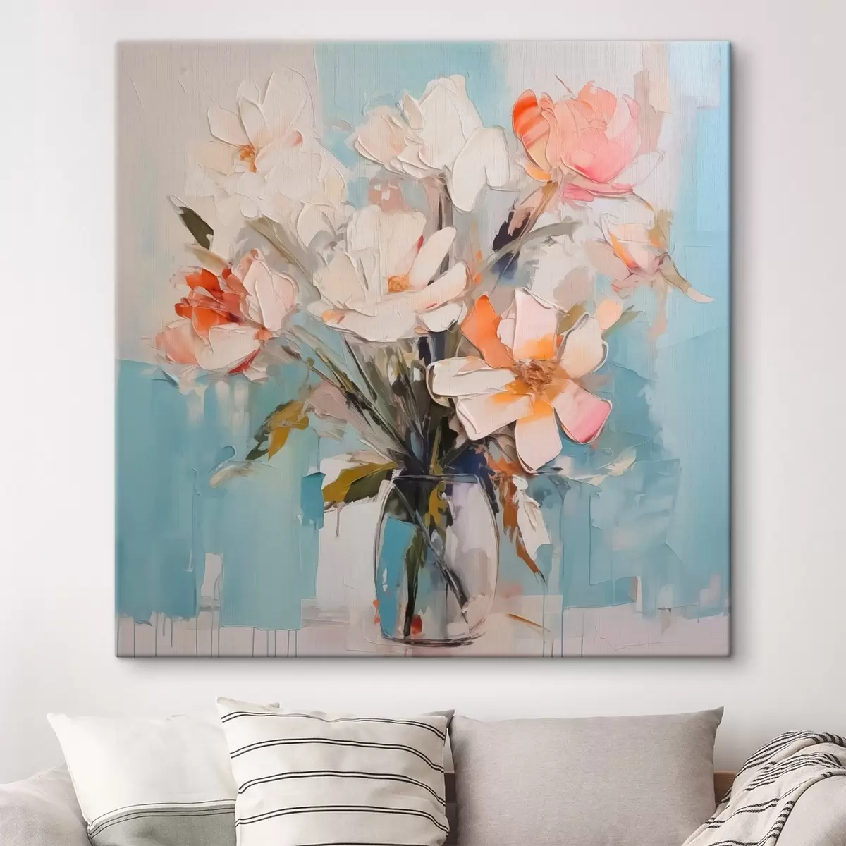  Peintures Fleurs abstraites dans un vase s42965