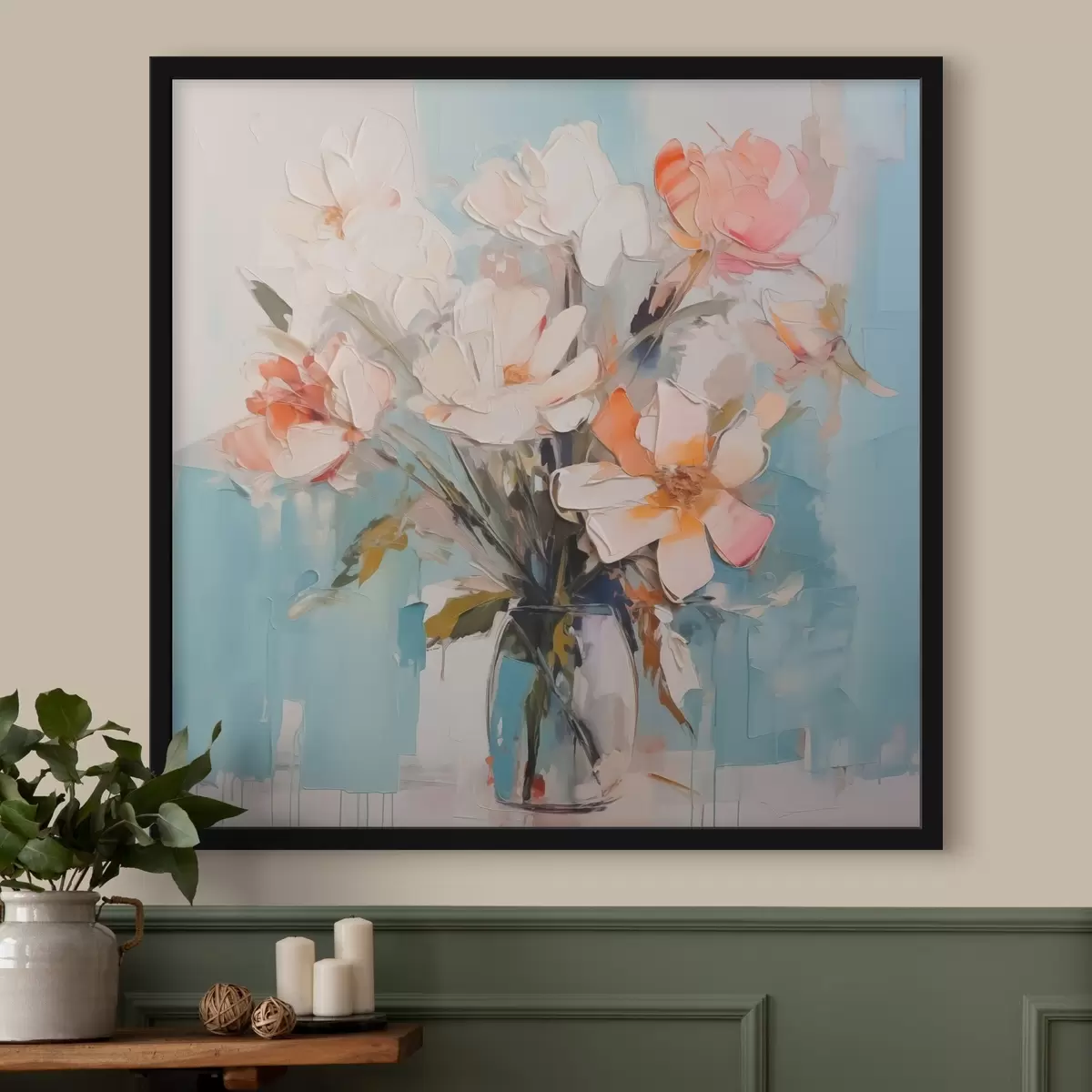 Affiche Fleurs abstraites dans un vase f42965