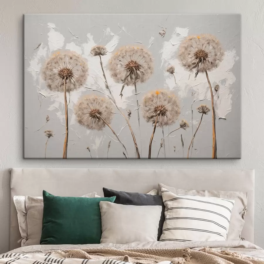  Schilderijen Paardenbloem in acrylschilderstijl s42762