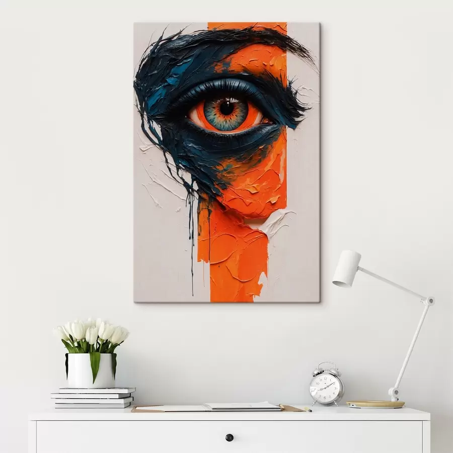  Peintures Oeil de femme dans une peinture à l'huile de style s42763