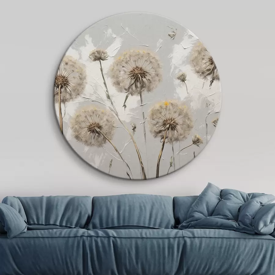 Fotobehang Paardenbloem in acrylschilderij in stijl r42762