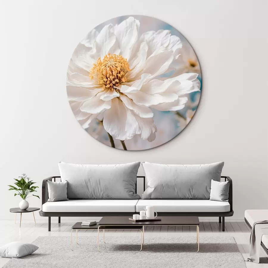  Schilderijen Witte bloem op wazige achtergrond r42925