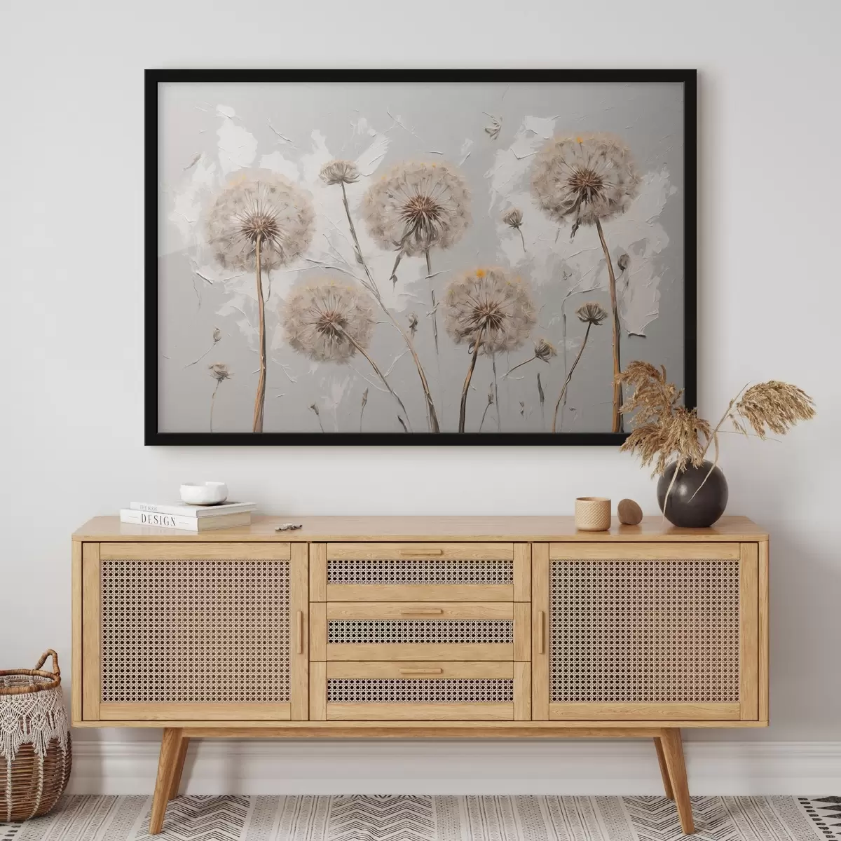 Affiche Pissenlit en style de peinture acrylique f42762