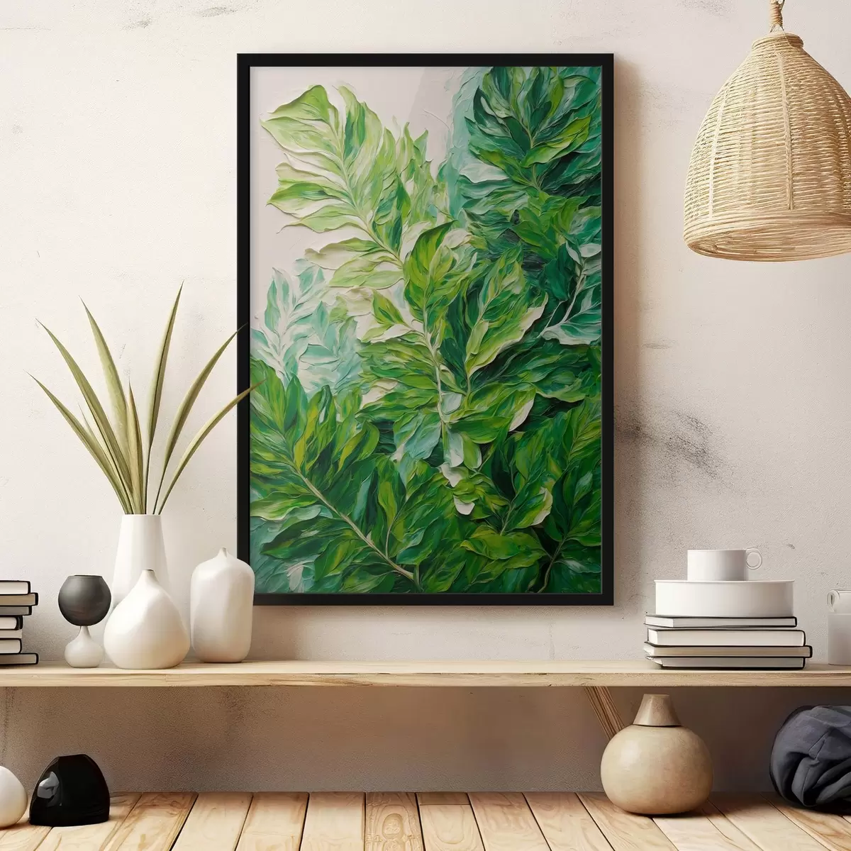 Poster Tfopisch verlof in olieverfschilderij fstijl f42767