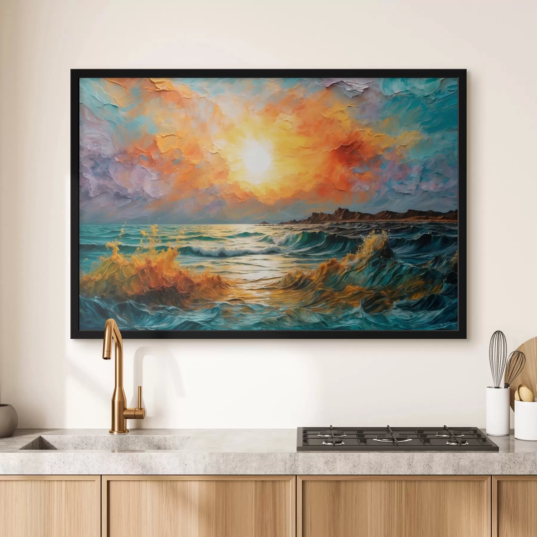 Fotobehang ftofmy fea en plezier in olieverfschilderij fstijl f42920