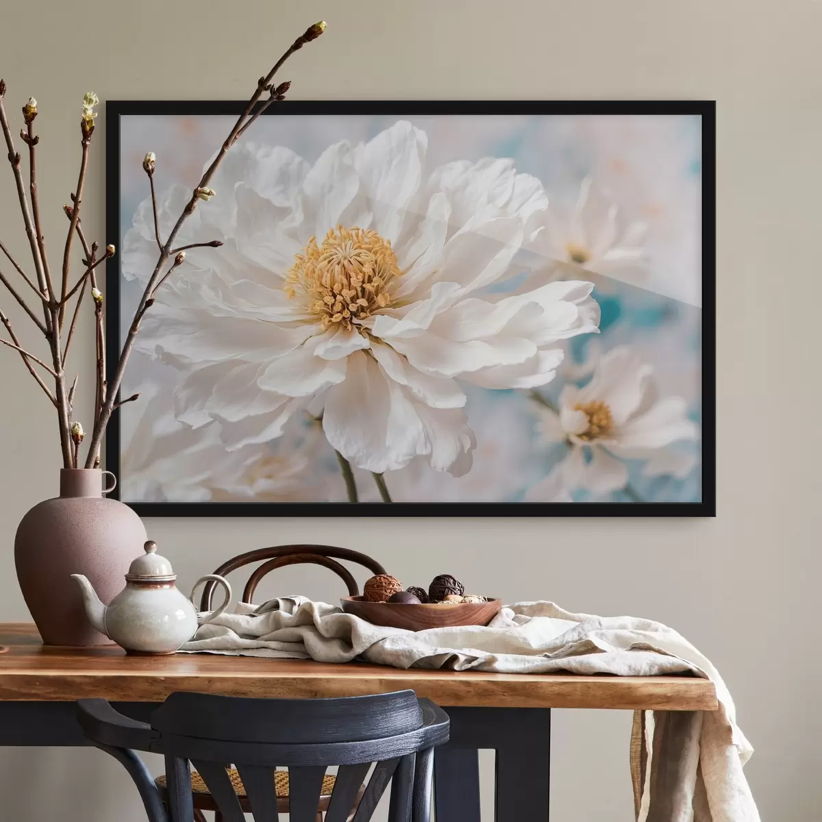 Affiche Fleurs blanches sur dos d'âne trouvées f42925