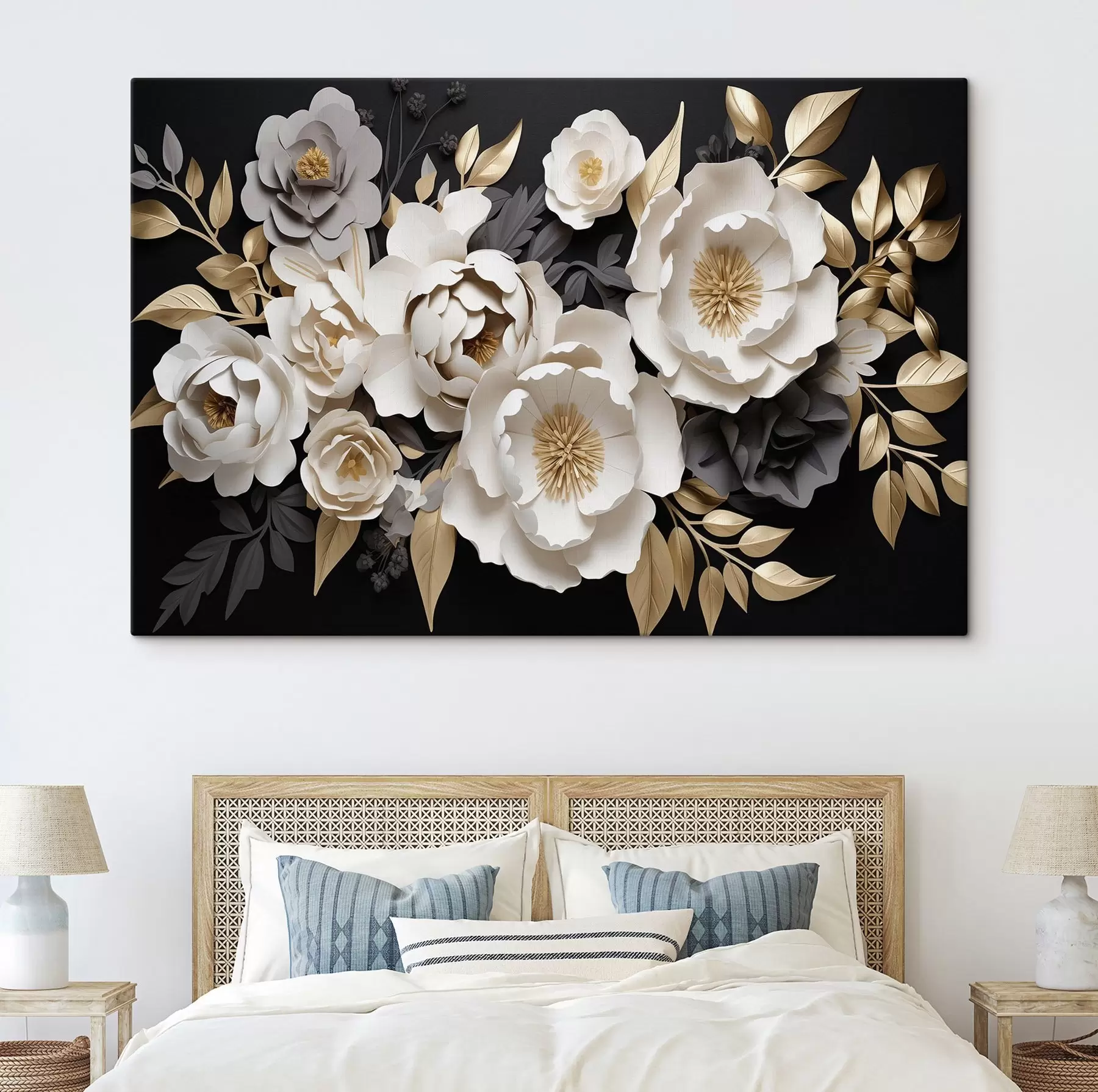 Papier peint photo Fleurs magnifiques sur fond sombre s42969