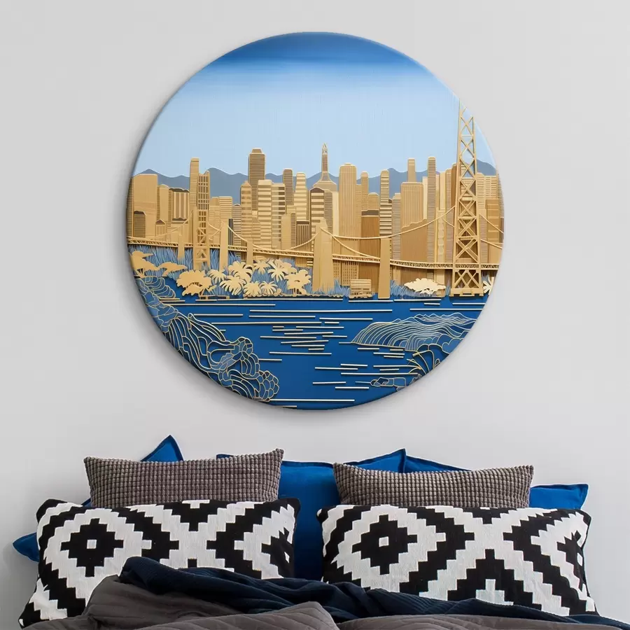  Schilderijen Uitzicht op de stad r42886