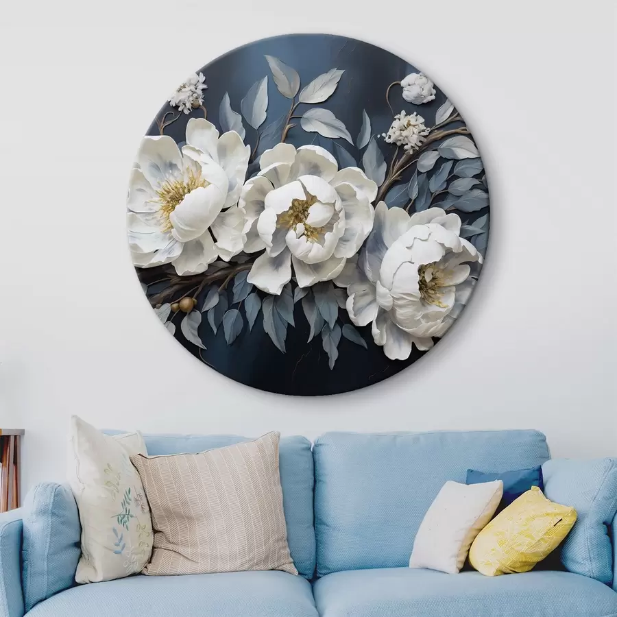  Schilderijen Drie grote bloemen r42888