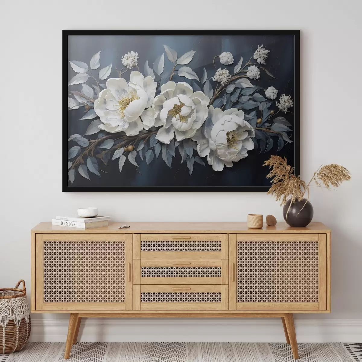 Poster Drie grote bloemen f42888