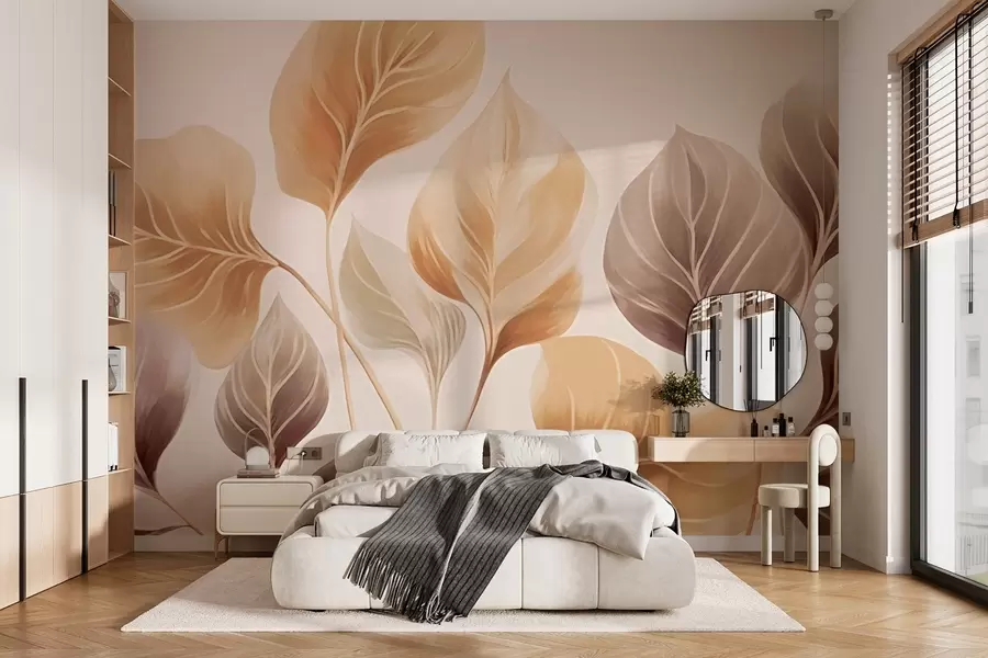 Fotobehang Grote bladeren w03138