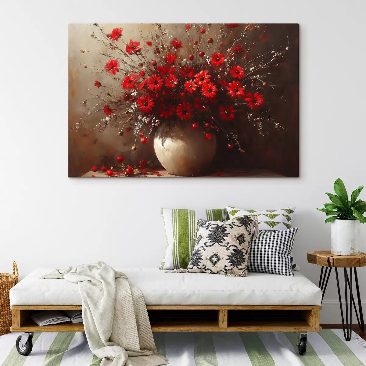  Schilderijen Rood boeket in een vaas s42983