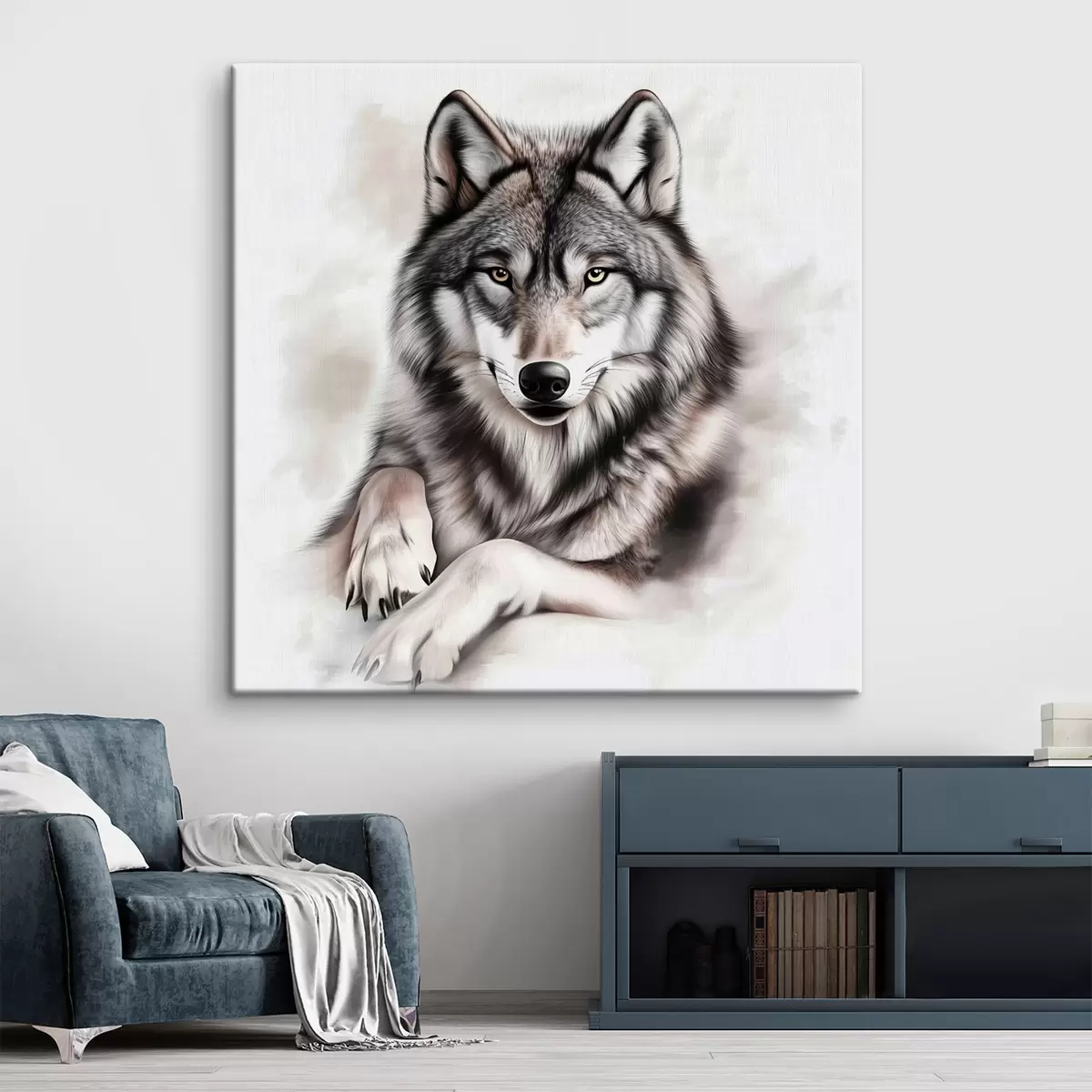  Peintures Un beau loup s42985