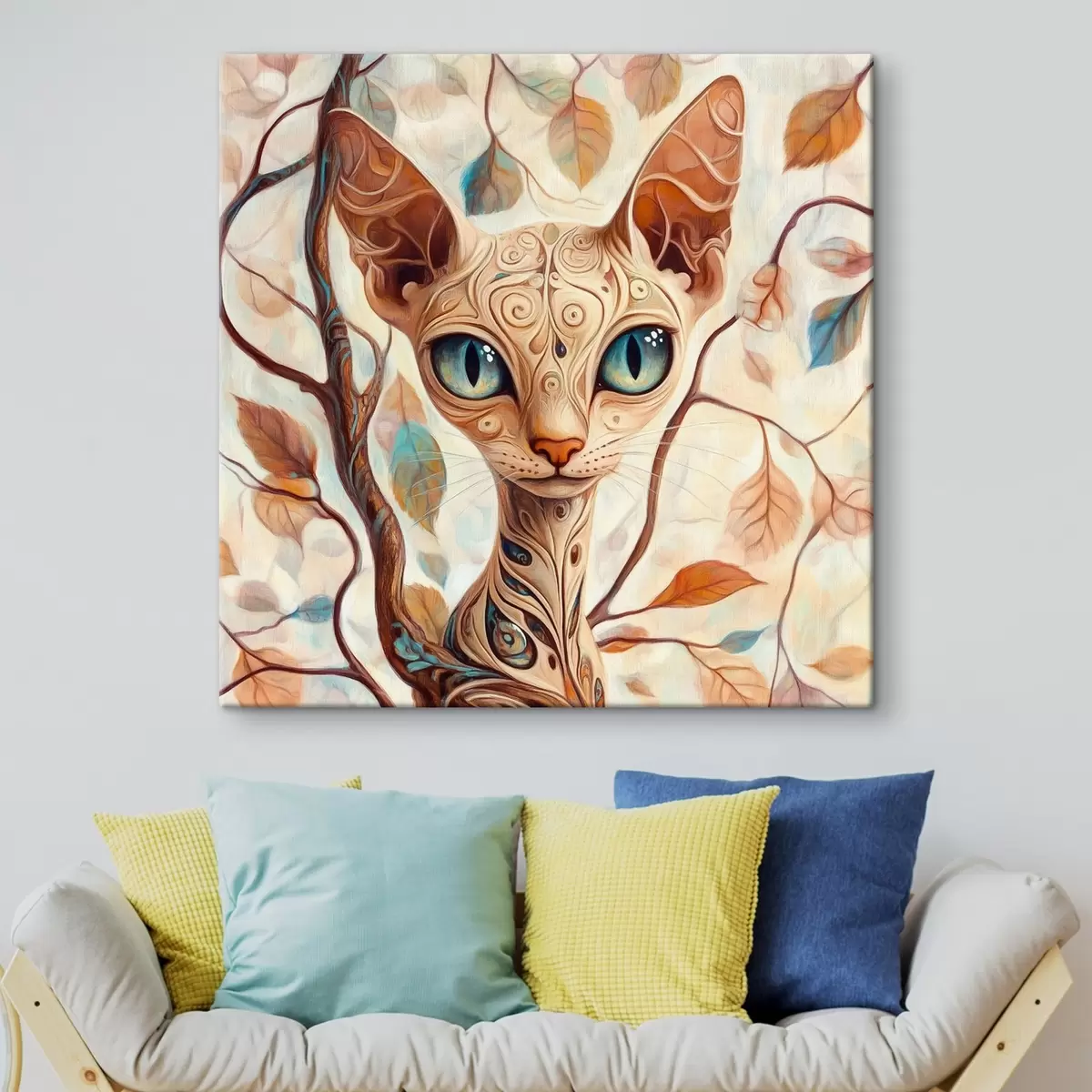  Peintures Chaton et branches d'arbre s42988