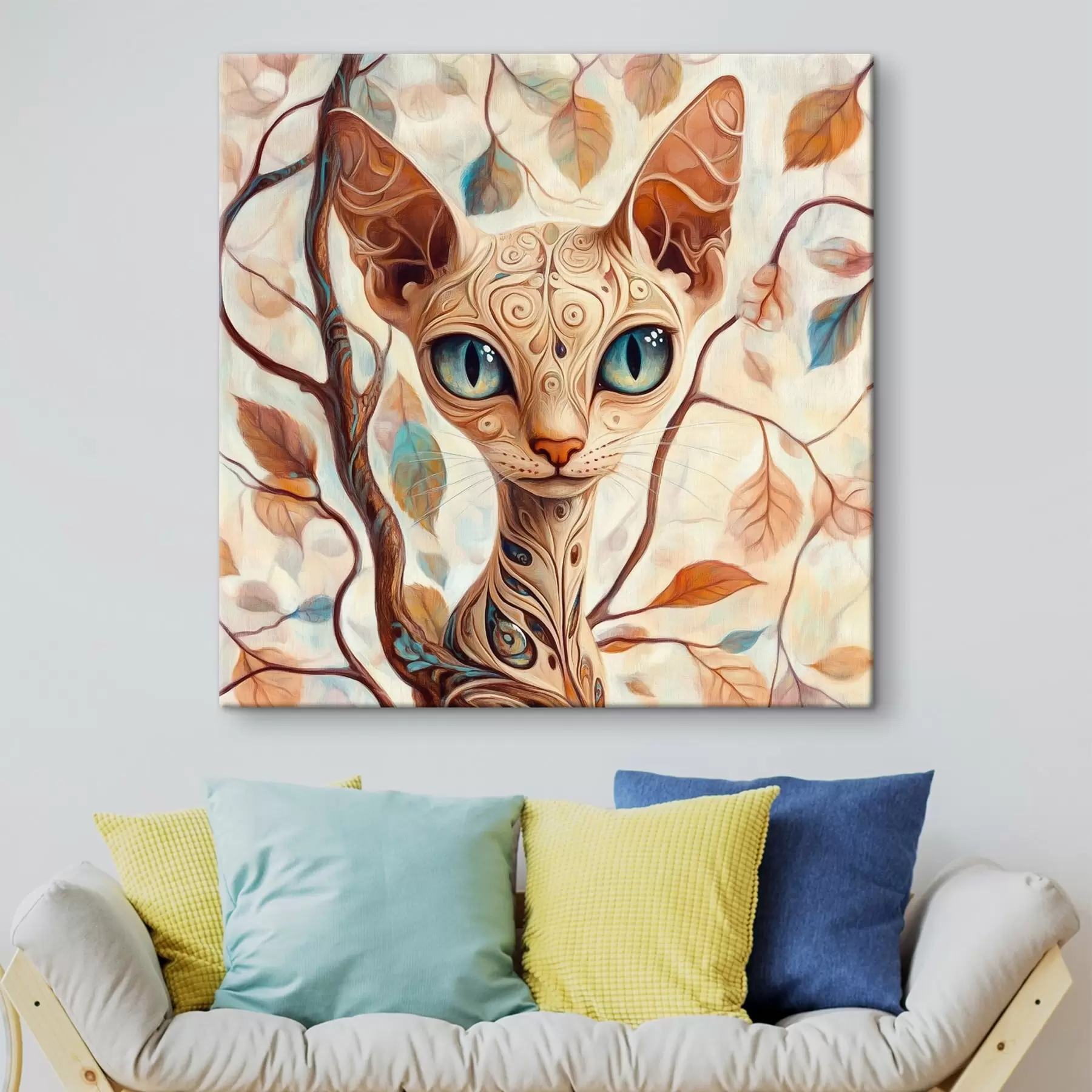 Fotobehang Poes en boomtakken s42988