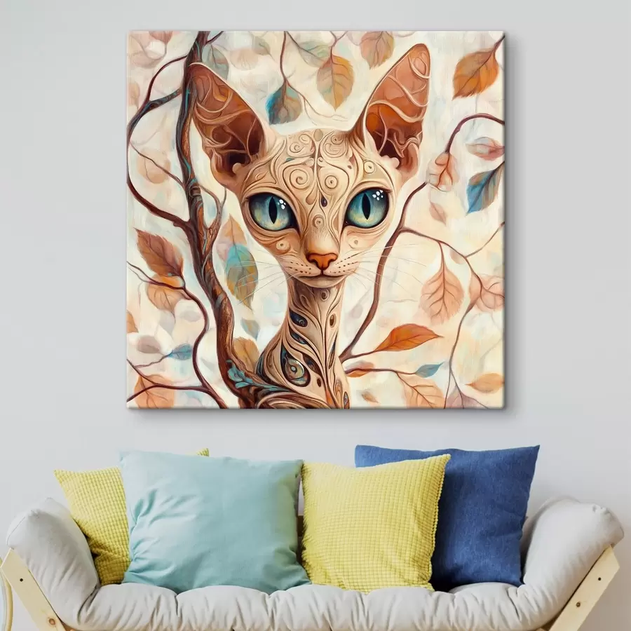  Schilderijen Poes en boomtakken s42988