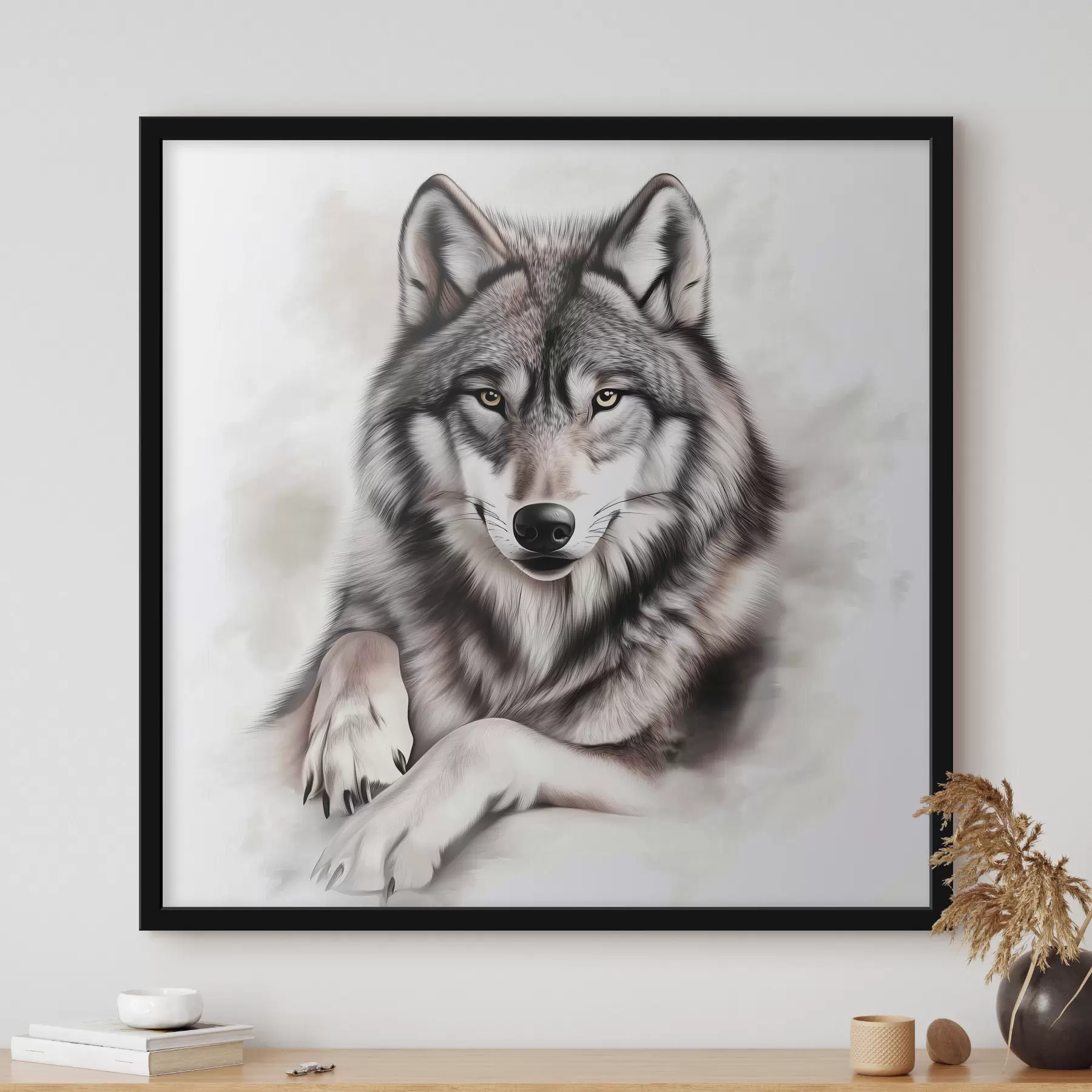  Peintures Un beau loup f42985