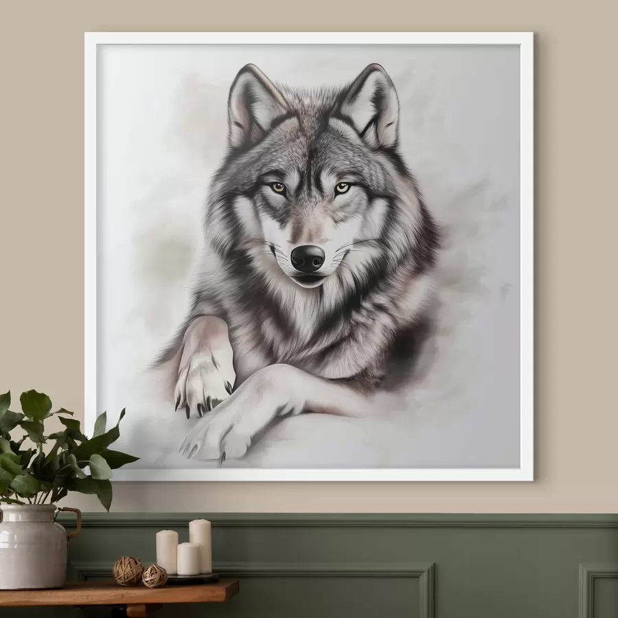 Papier peint photo Un beau loup f42985
