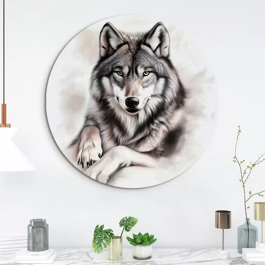  Peintures Un beau loup r42985