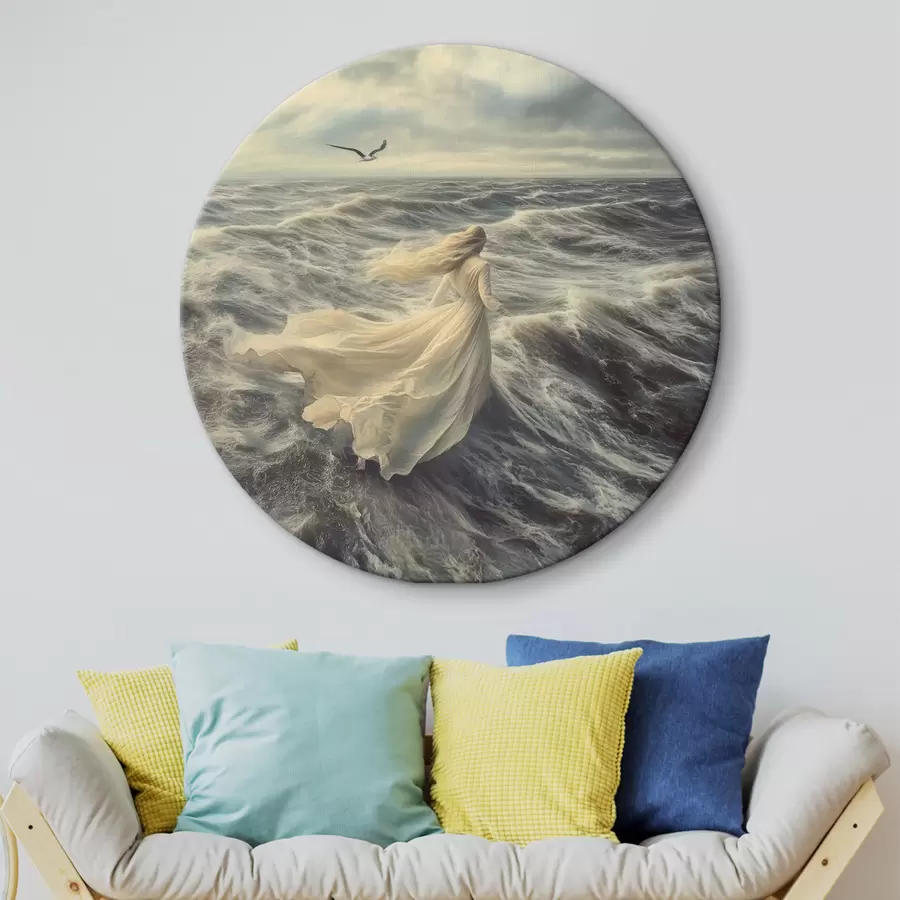  Schilderijen Meisje op de golven van de zee r42986