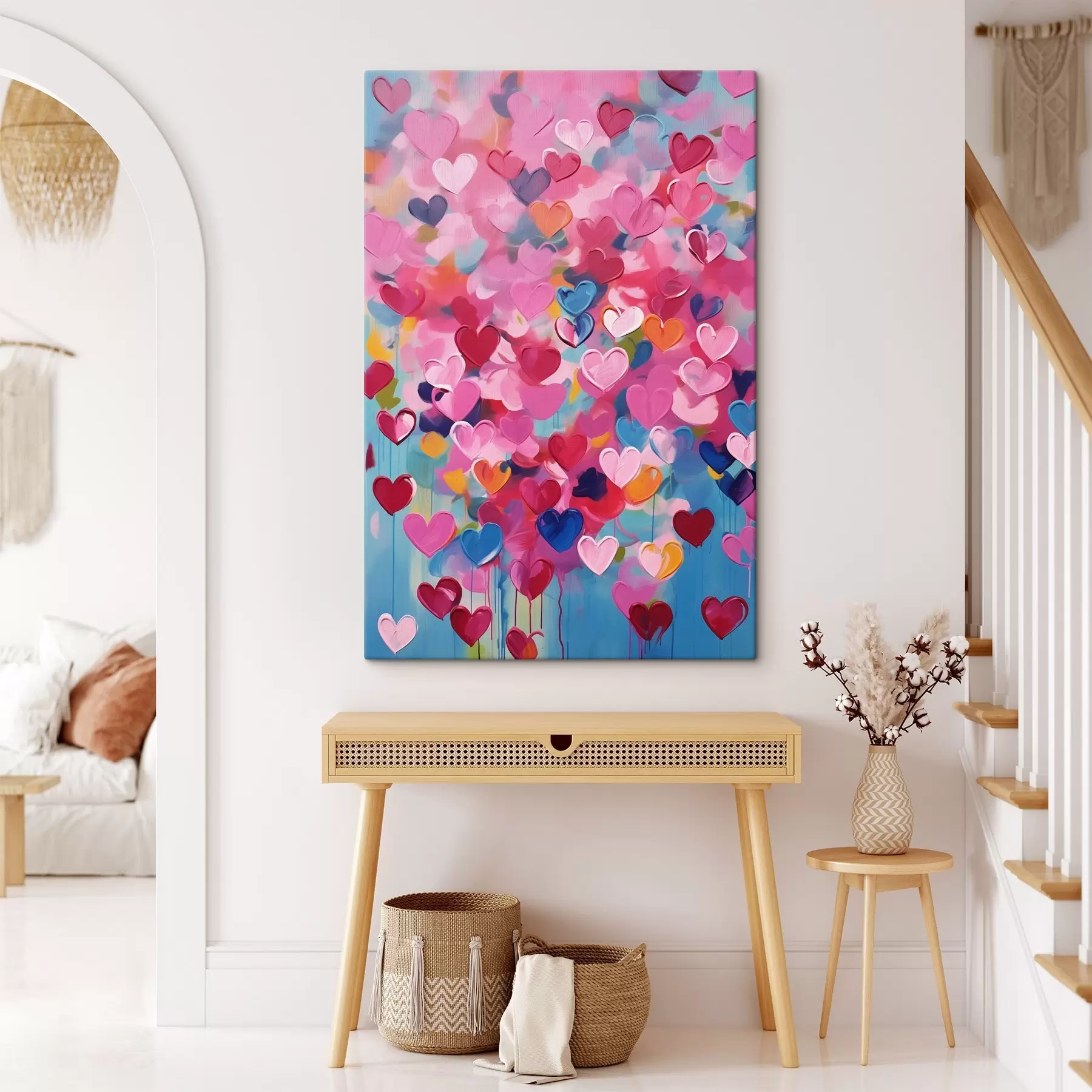  Peintures Coeurs colorés, imitation de peinture s43033