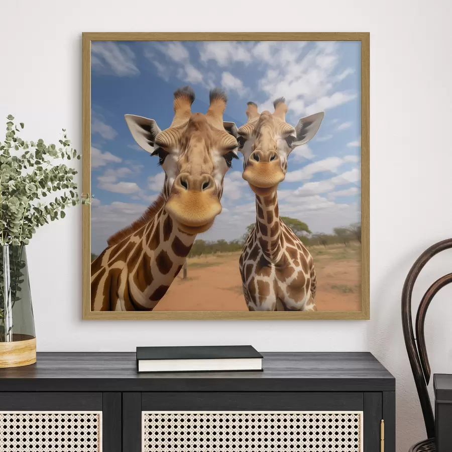 Papier peint photo Une paire de girafes f43027