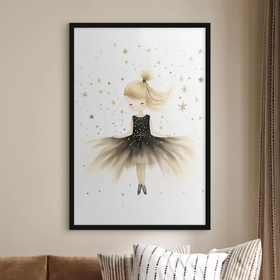 Fotobehang Schattige ballerina f43034