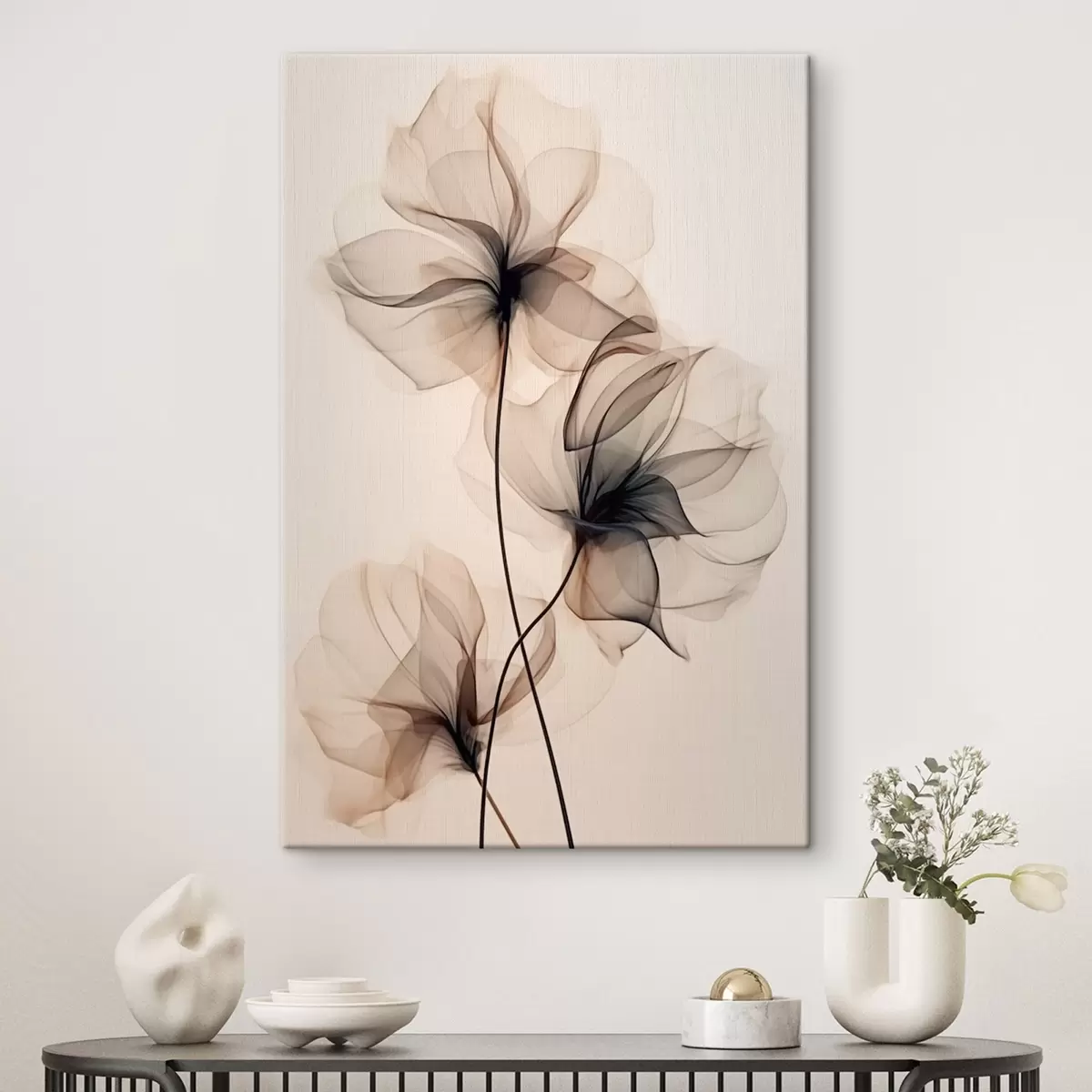  Peintures Fleurs abstraites transparentes s43015