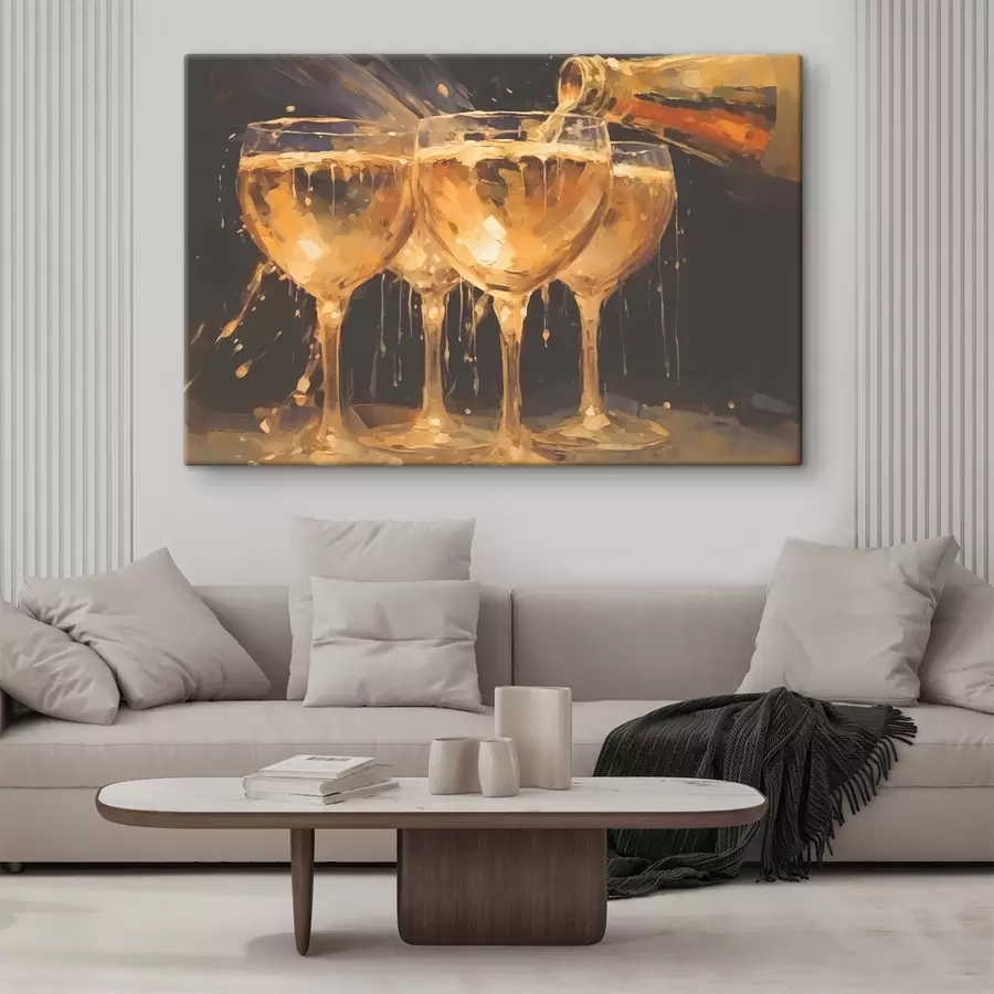  Peintures Verres à champagne s43021