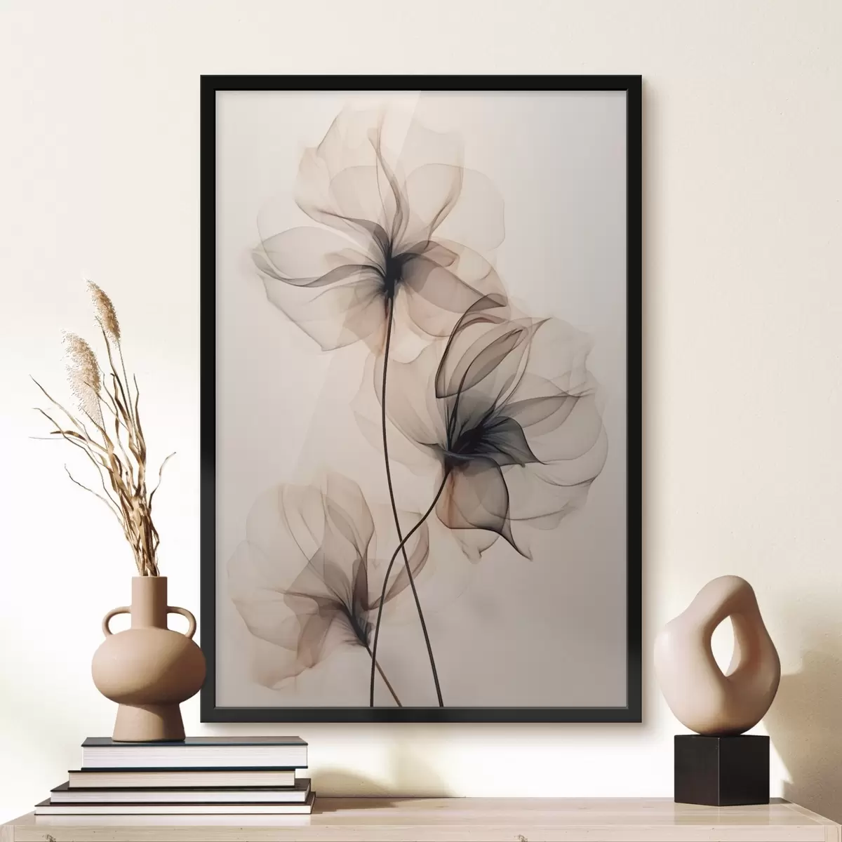 Affiche Fleurs abstraites transparentes f43015