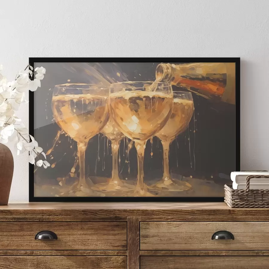 Fotobehang Champagneglazen f43021