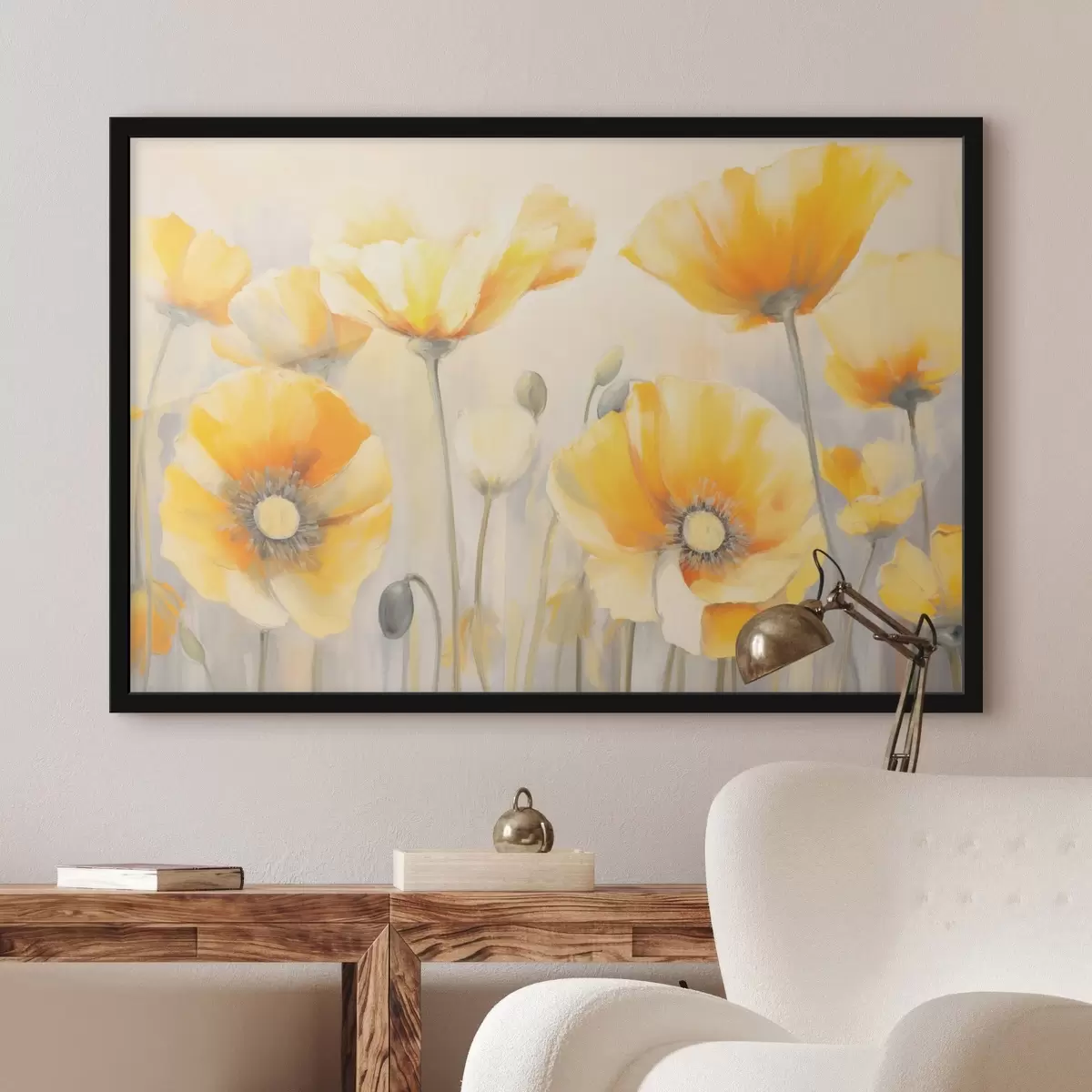 Poster Gele klaprozen f43024